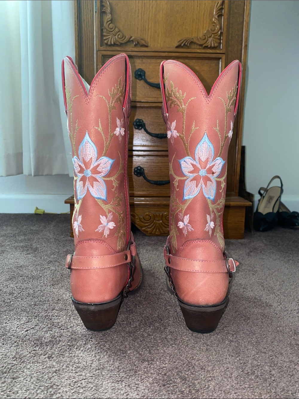 Floral Embroidered Durango Cowgirl Boots (7) - Picture 3 of 6